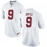 Men's Alabama Crimson Tide #9 Jordan Battle White Replica NCAA College Football Jersey 2403FTON0